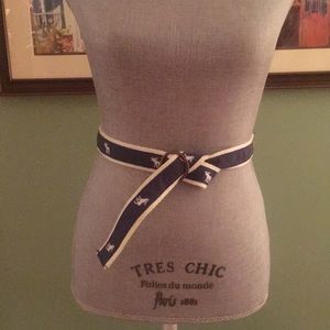 Abercrombie navy moose belt sz 16